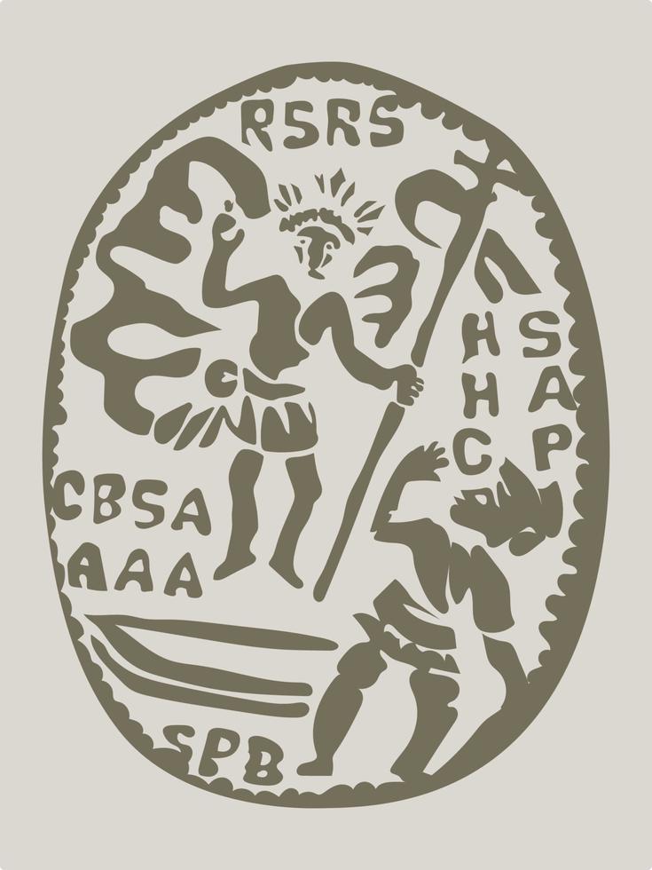 Antique Amulet from the Philippines vector