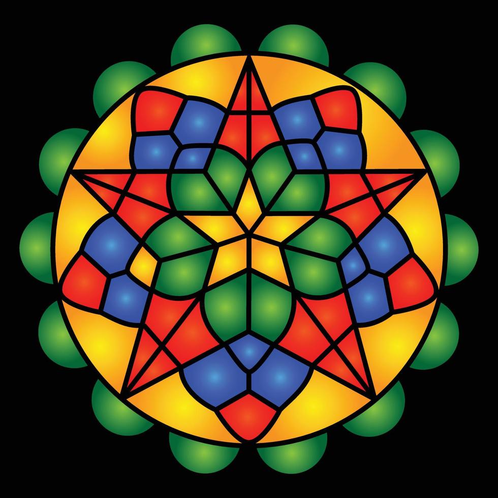 linterna de navidad estilo mandala vector