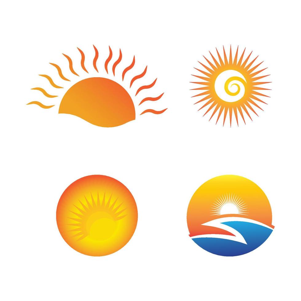 icono de ilustración de vector de sol