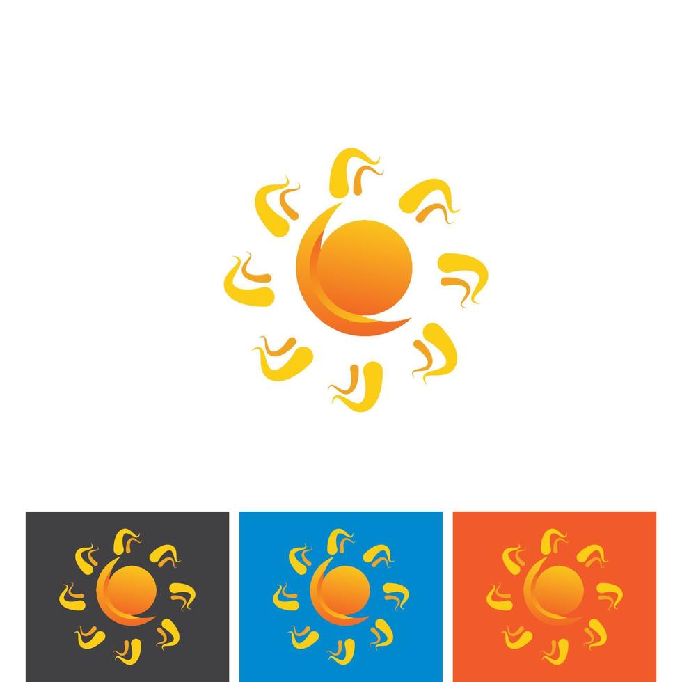 icono de ilustración de vector de sol