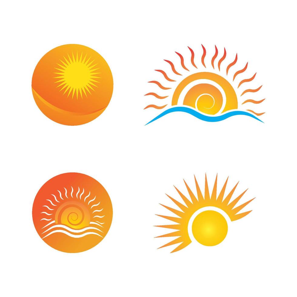 icono de ilustración de vector de sol