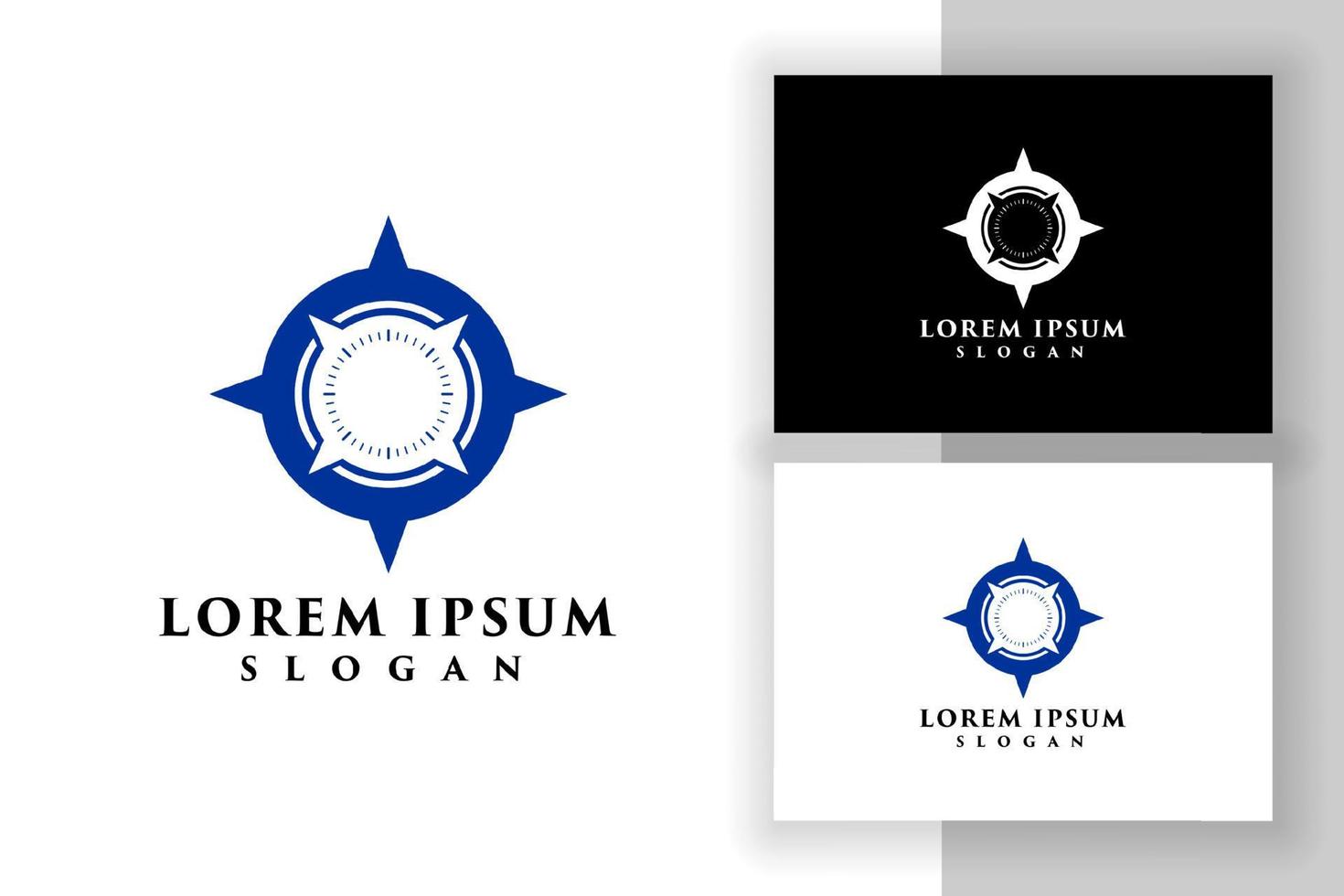 compass logo design. navigation icon symbol vector