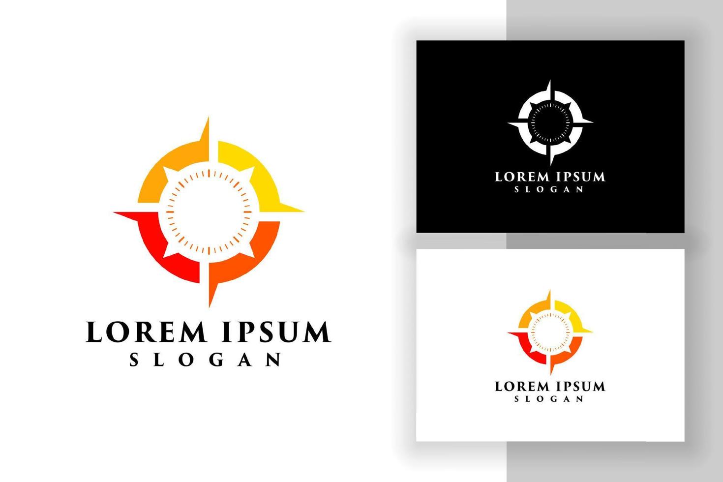 compass logo design. navigation icon symbol vector