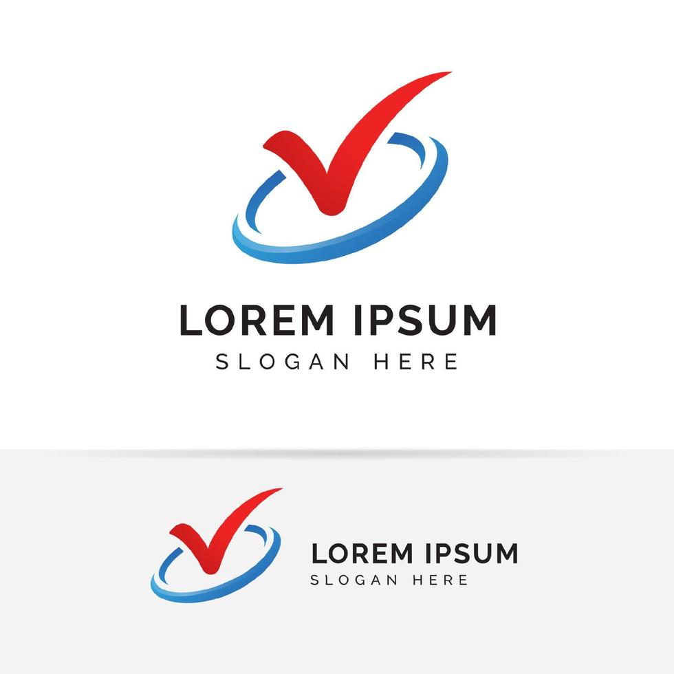 vote icon symbol design. check mark logo icon vector template.