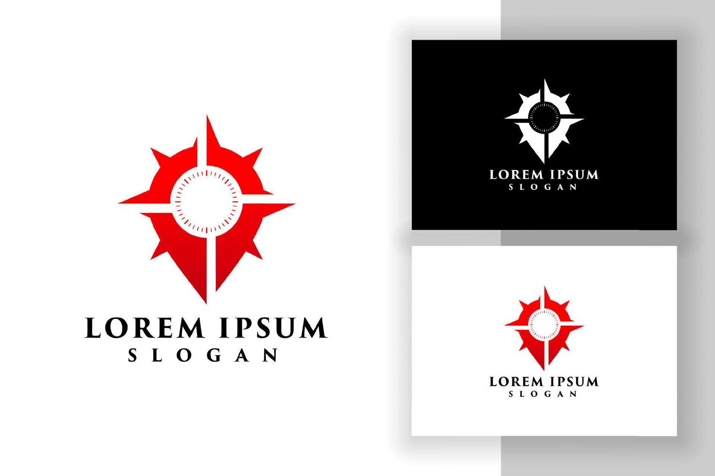compass logo design. location icon symbol vector