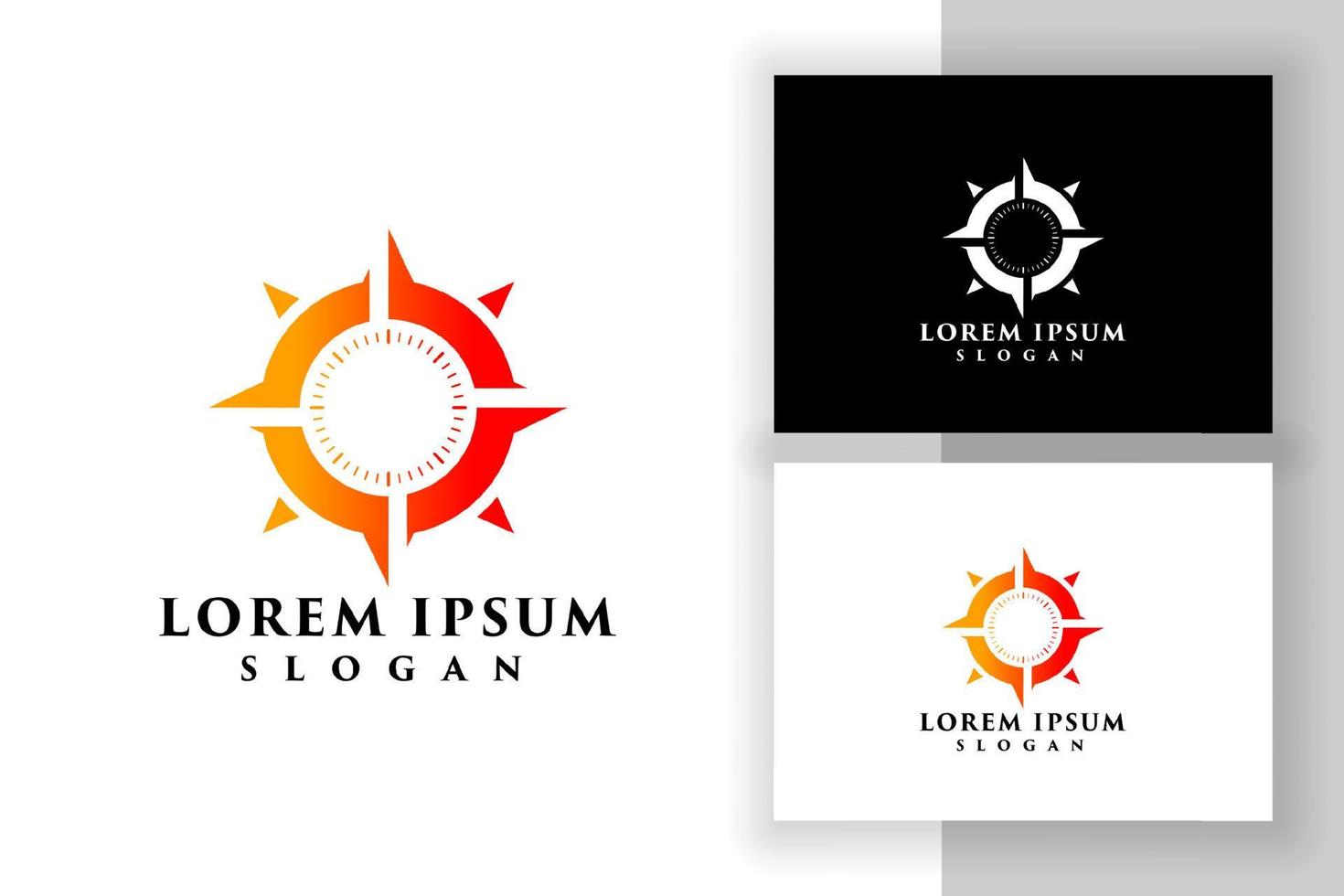 compass logo design. navigation icon symbol vector