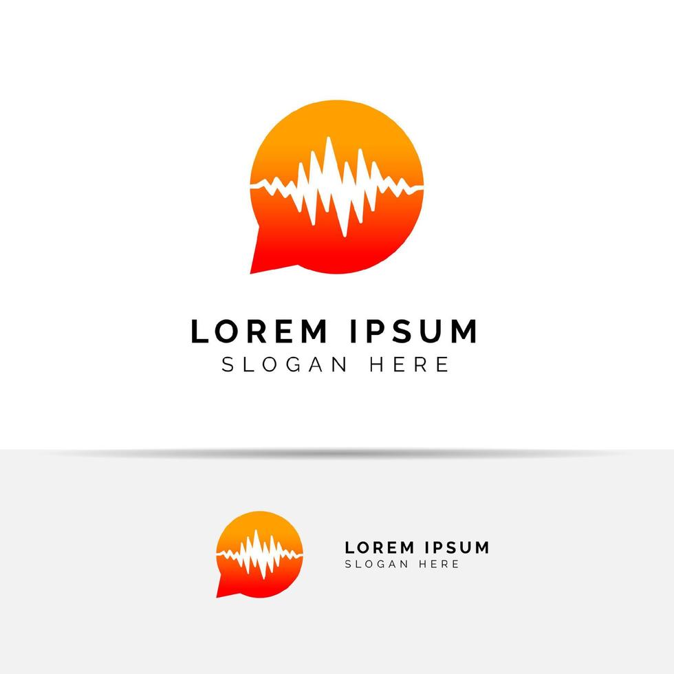 sound wave logo design. music logo icon design vector