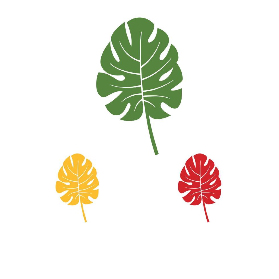 monstera leaf vector element icon. monstera leaves vector decoration design