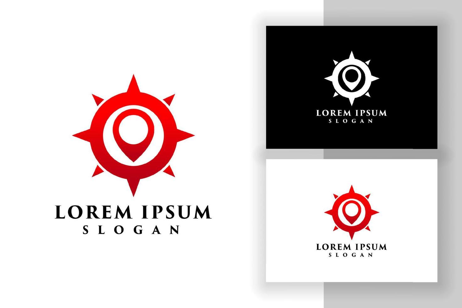 compass logo design. location icon symbol vector