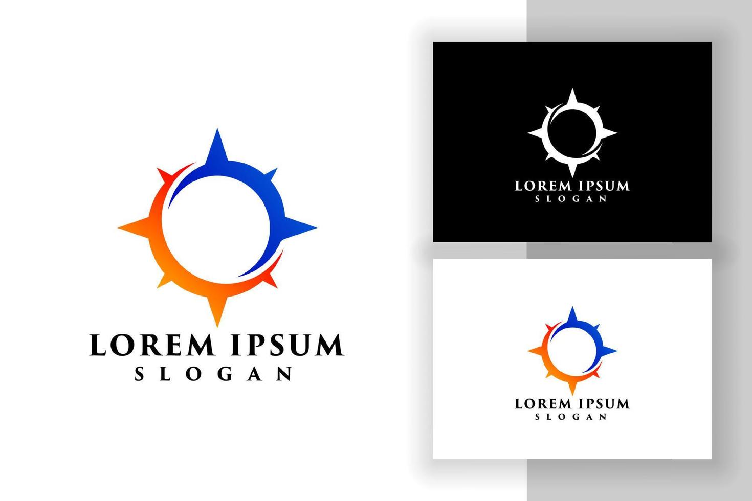 compass logo design. navigation icon symbol vector