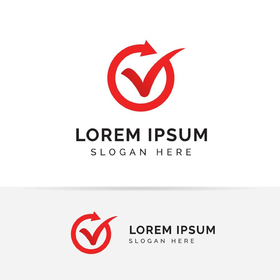 vote icon symbol design. check mark logo icon vector template.