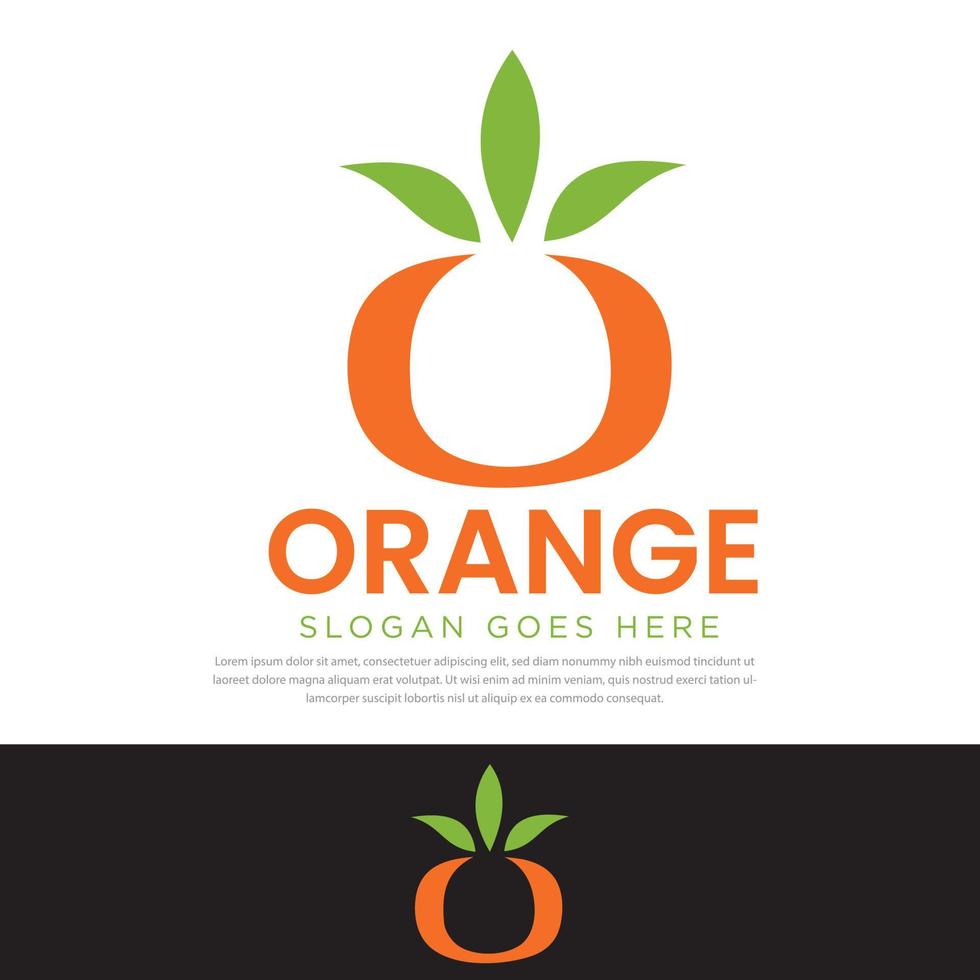 Fresh orange fruit, orange slice, sweet orange orange design vector illustration