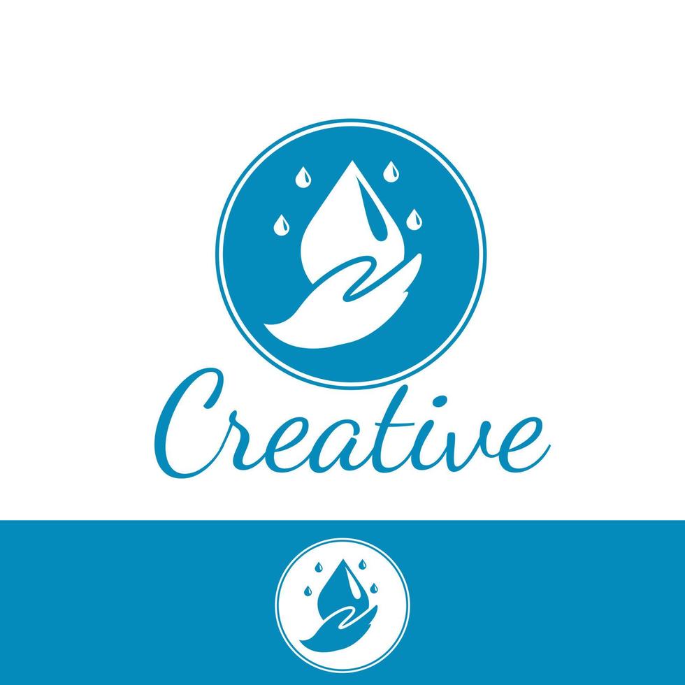 water drop icon logo vector