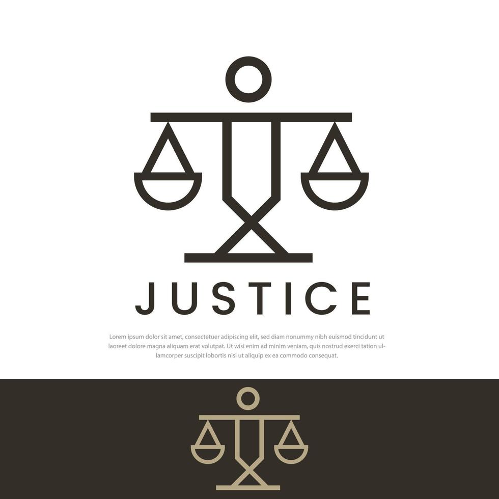 abogados ley universal justicia vector logo justicia escala espada símbolo