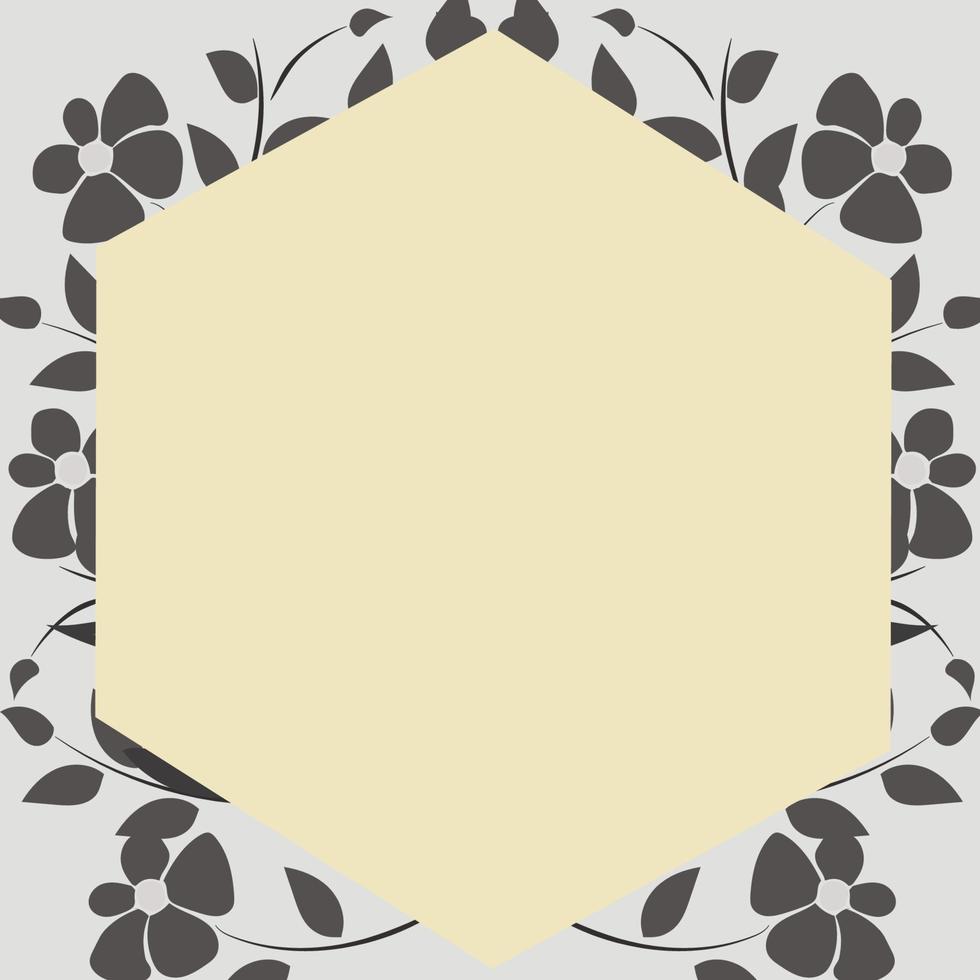 cut leaves and flowers for the frame vector