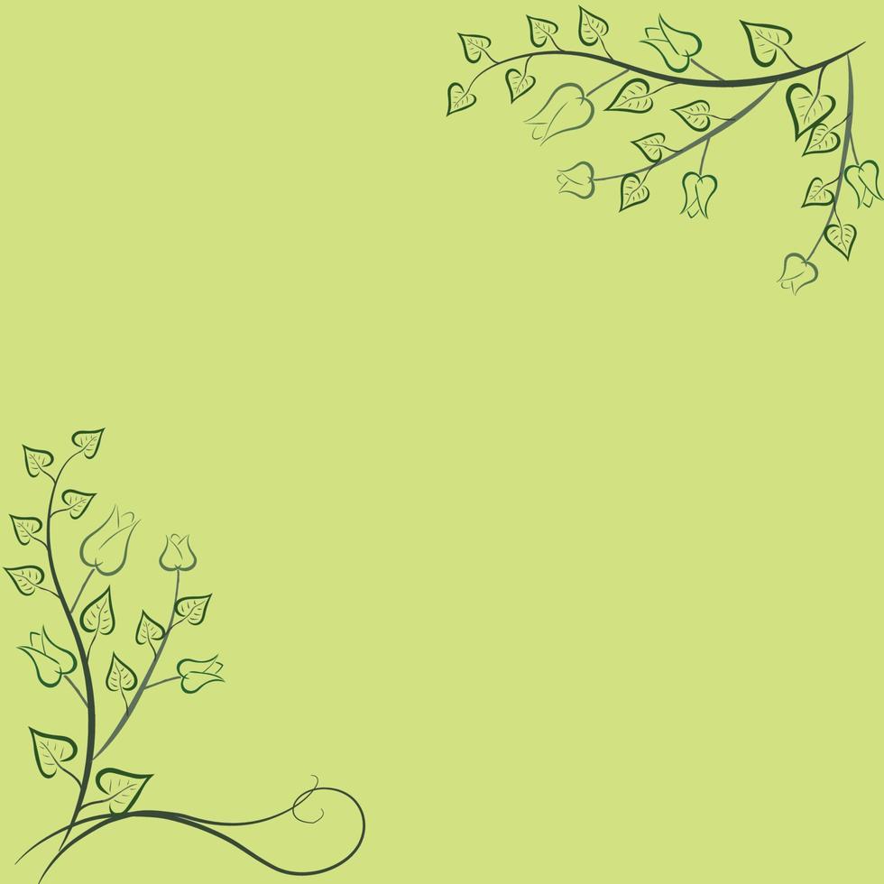 ilustration with two leaves background vector