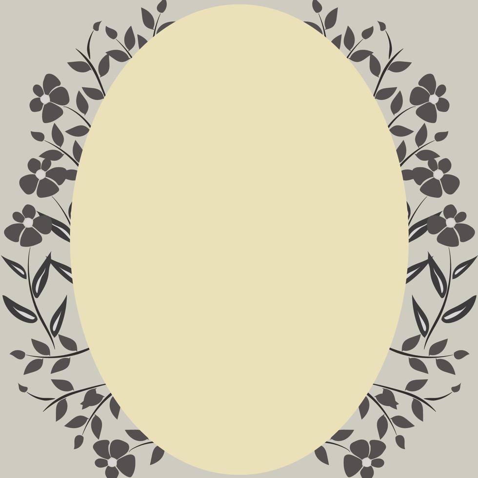 cut leaves and flowers for the frame vector