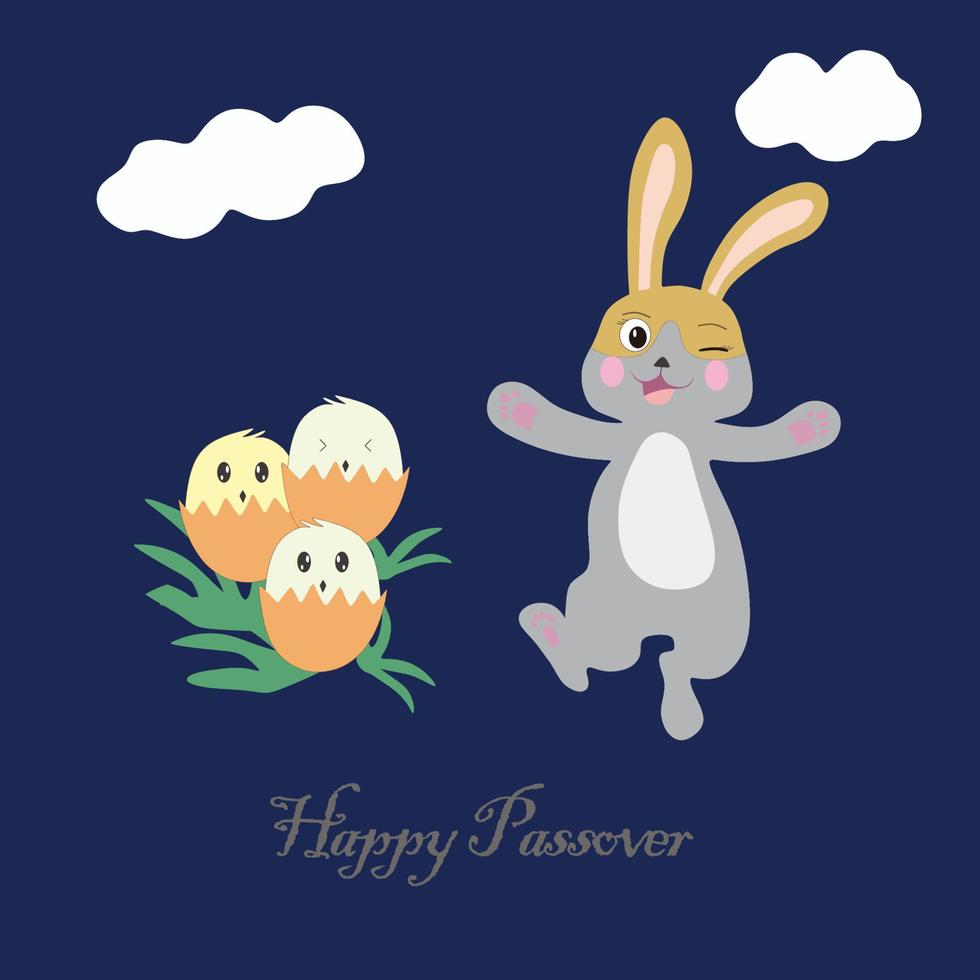 Ilustración de la imagen del conejito de Pascua vector
