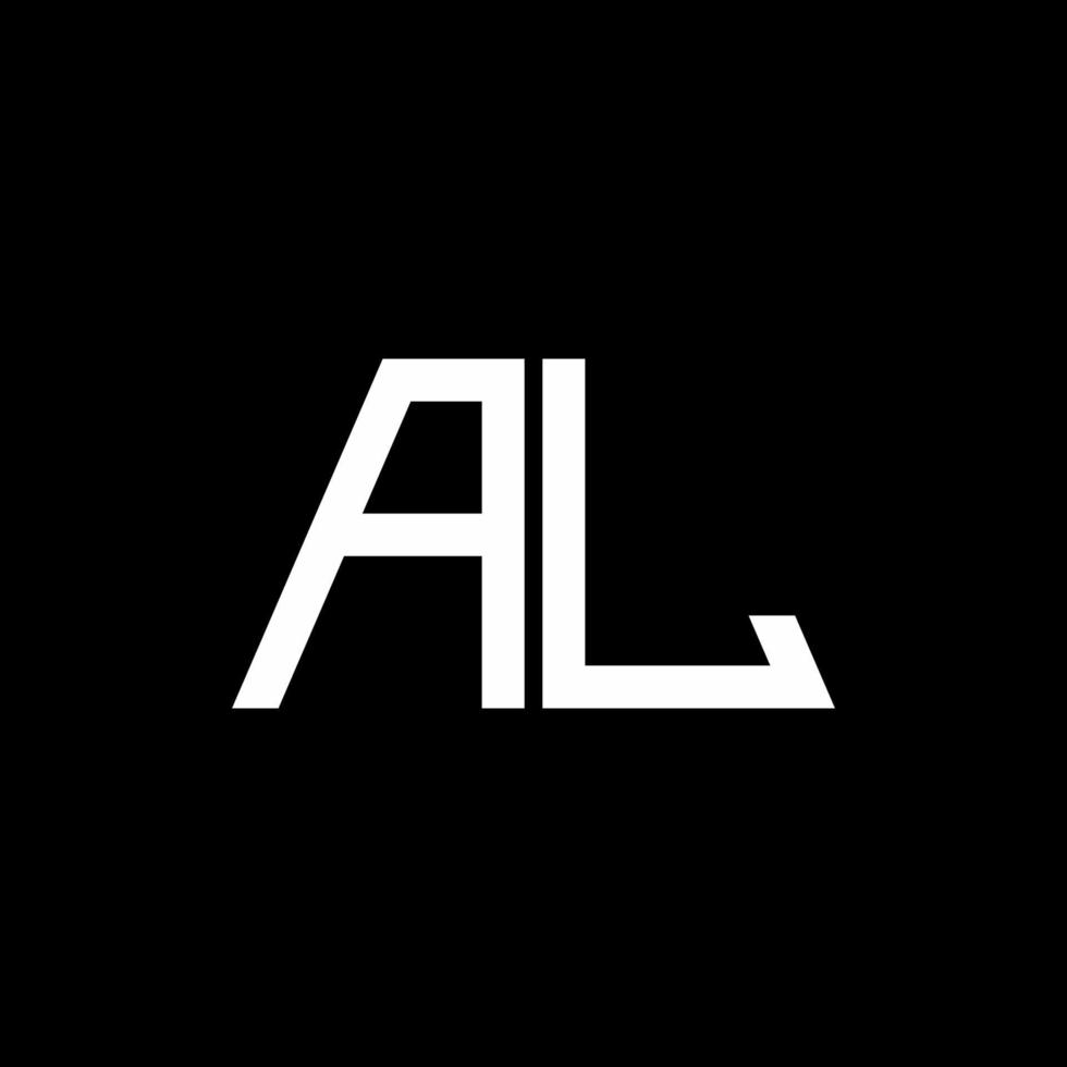 AL logo abstract monogram isolated on black background vector