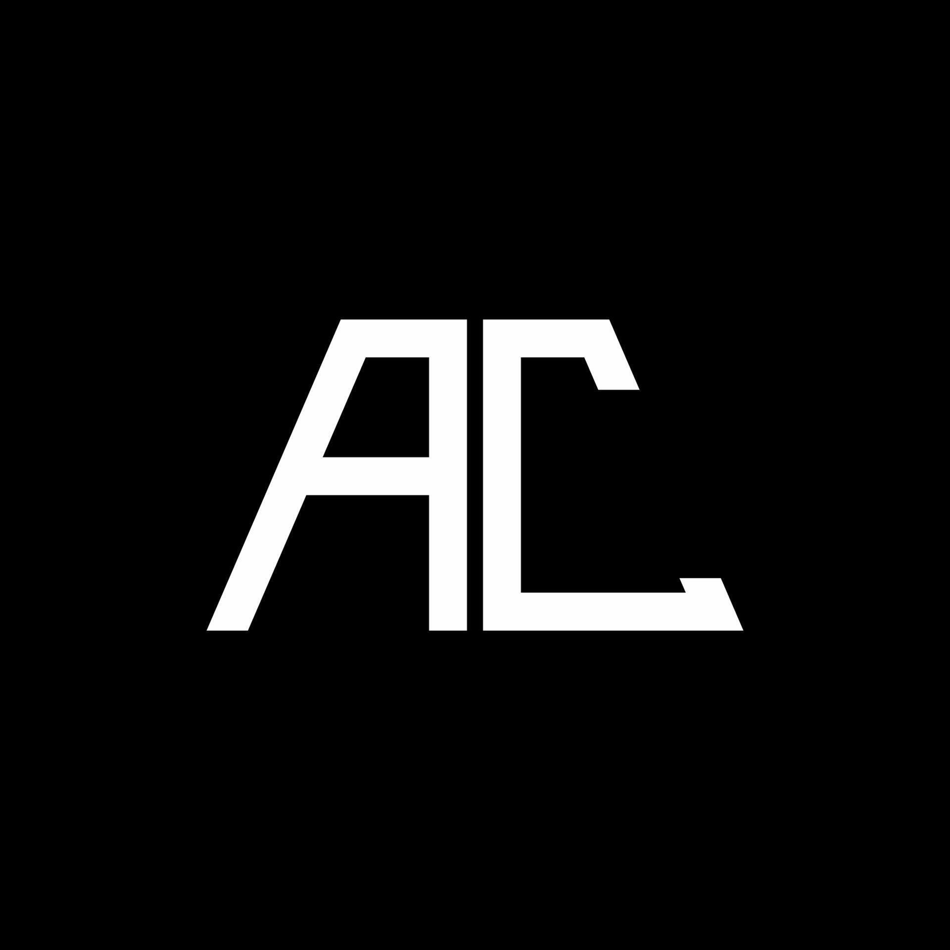 AC logo abstract monogram isolated on black background 4235714 Vector