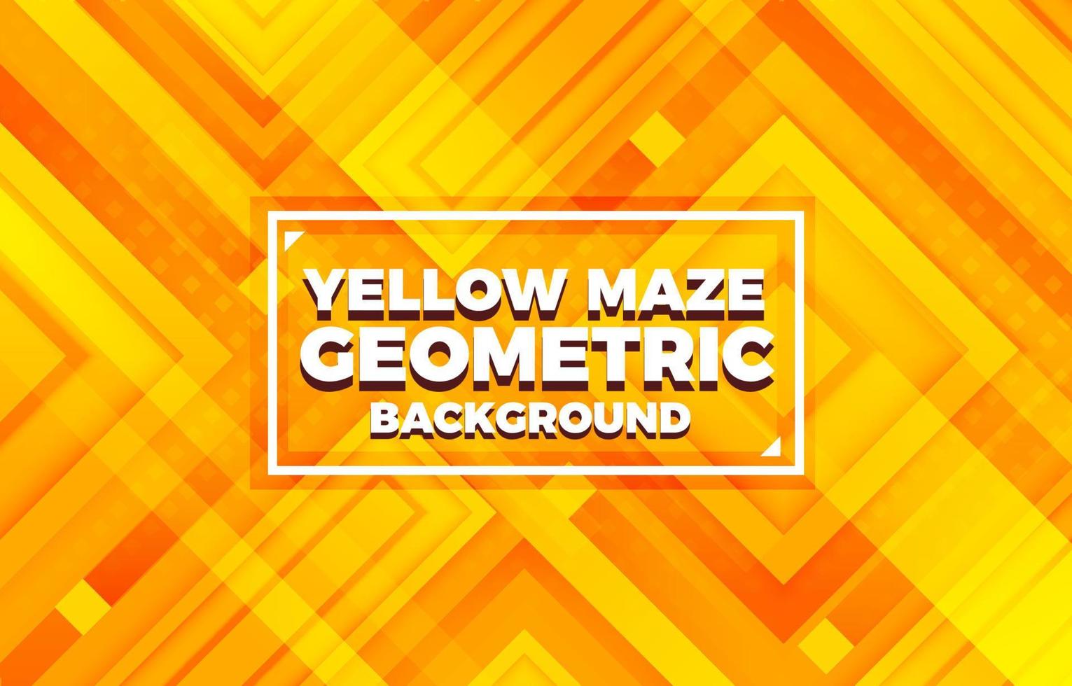 Yellow Maze Geometric Background vector