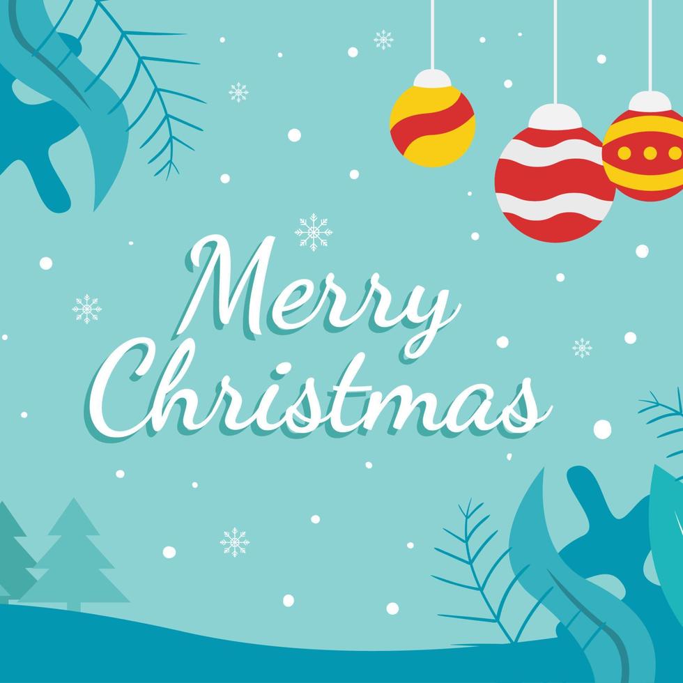 Merry christmas print card vector