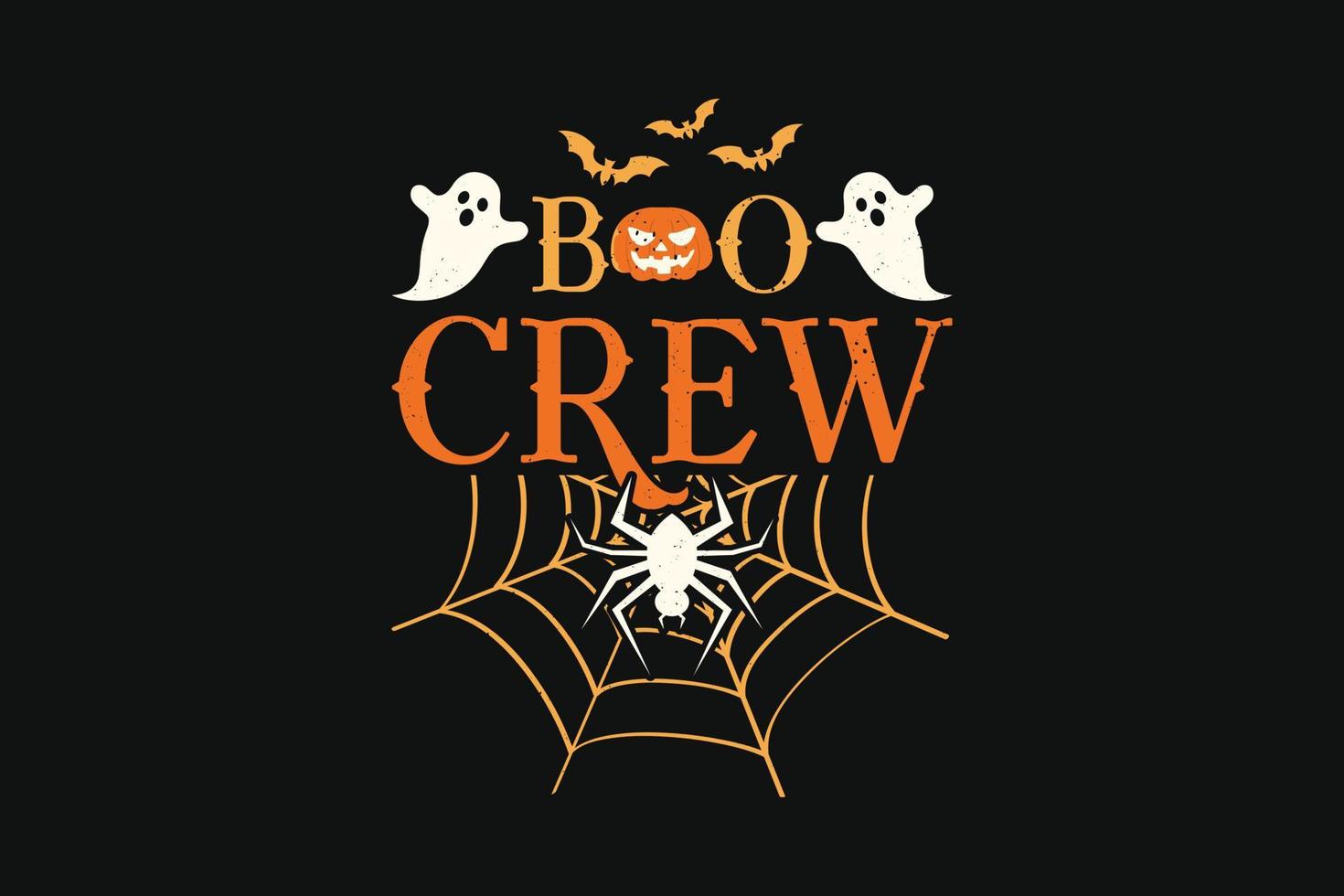 Halloween T-shirt Design Boo Crew vector