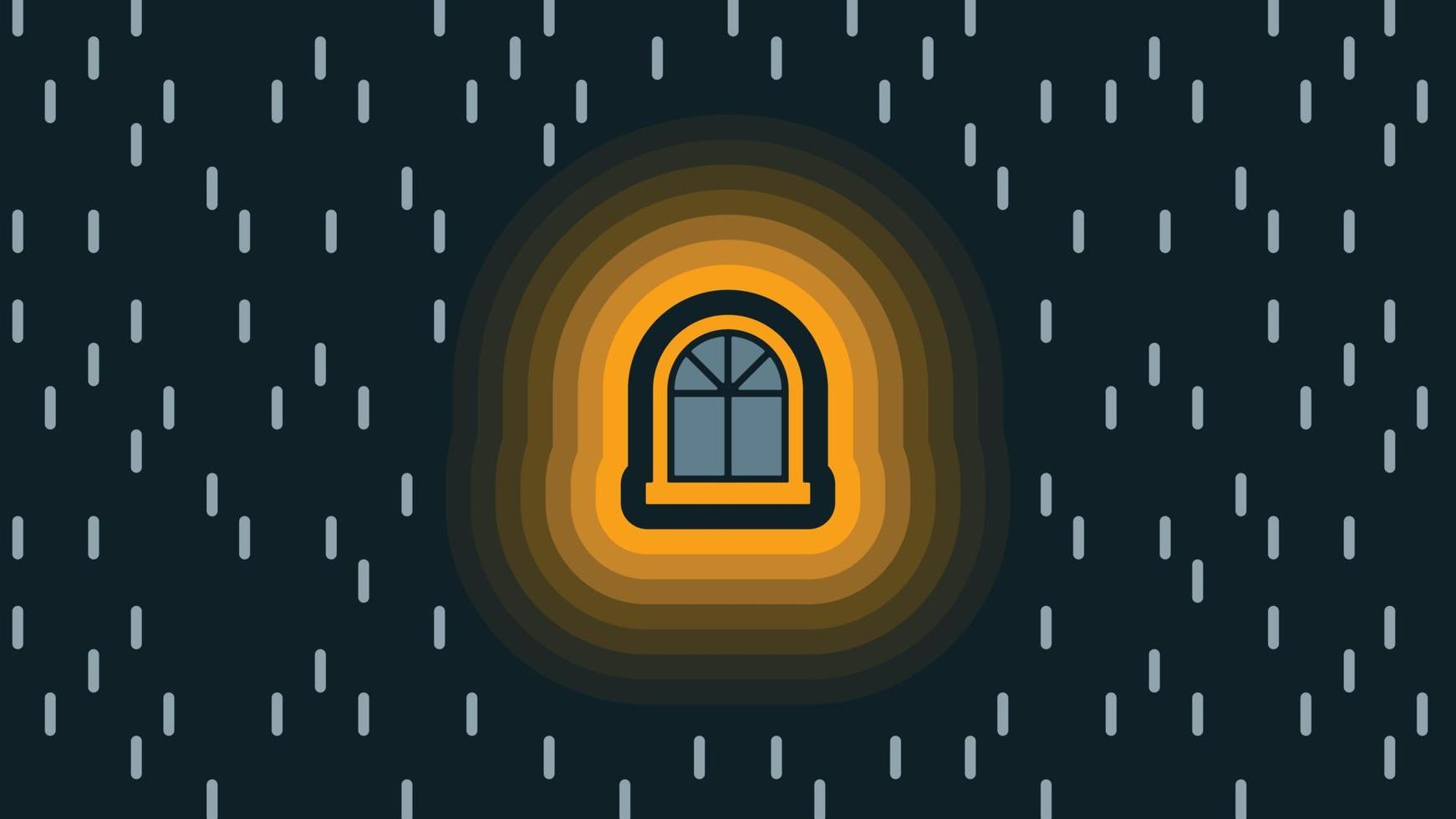 Background with window and rain drops vector