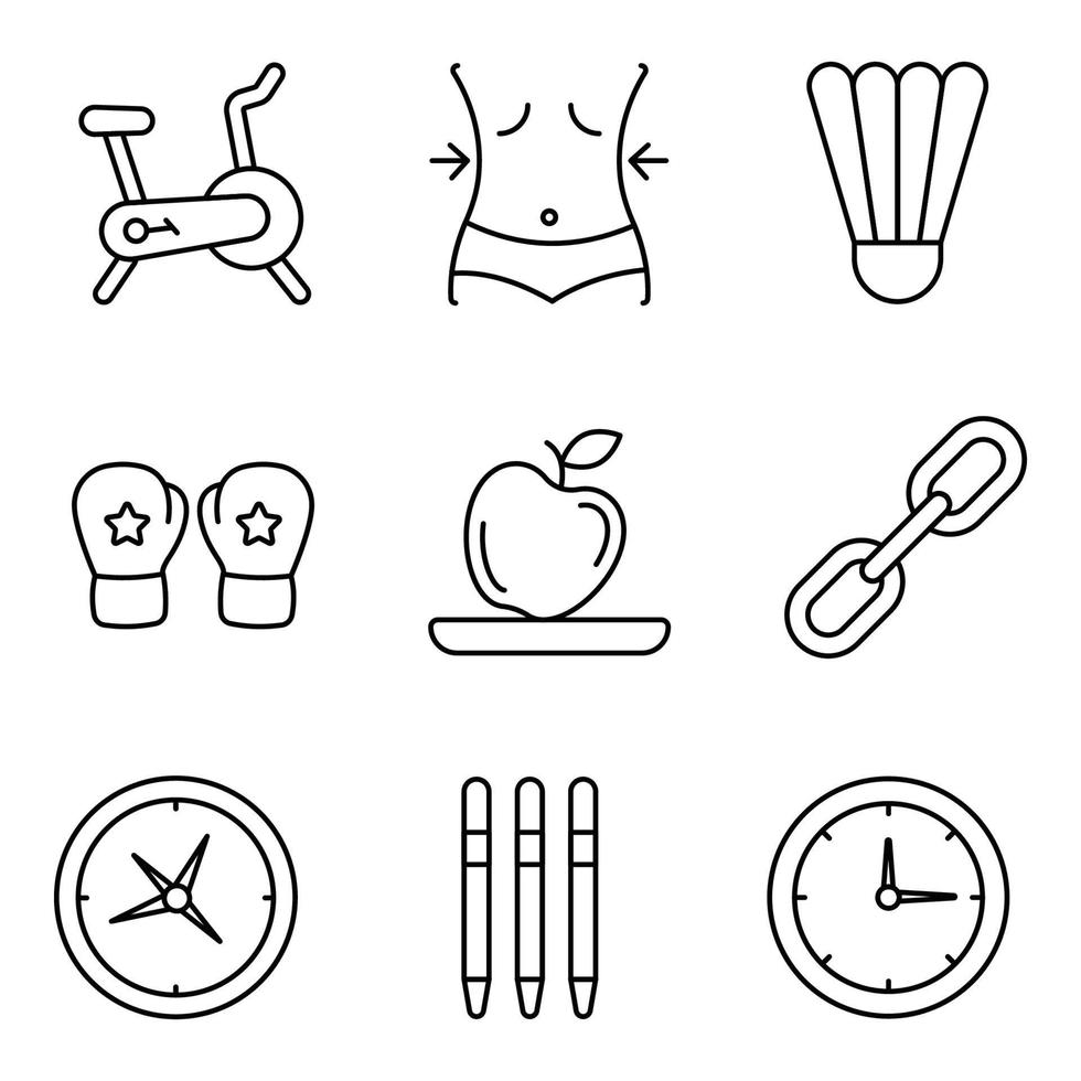 Sport Line Icons Set vector