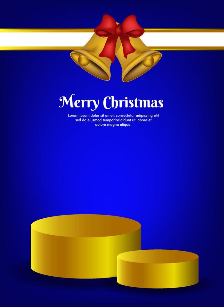 greeting card for christmas with product display vector