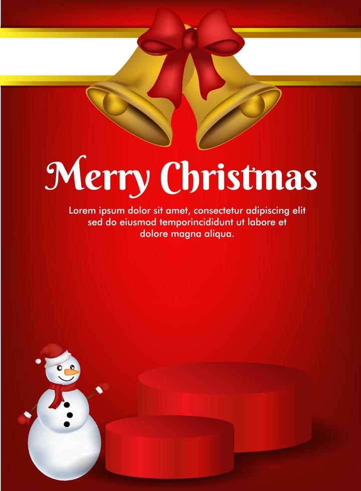 Merry christmas card snowman greeting cards vector