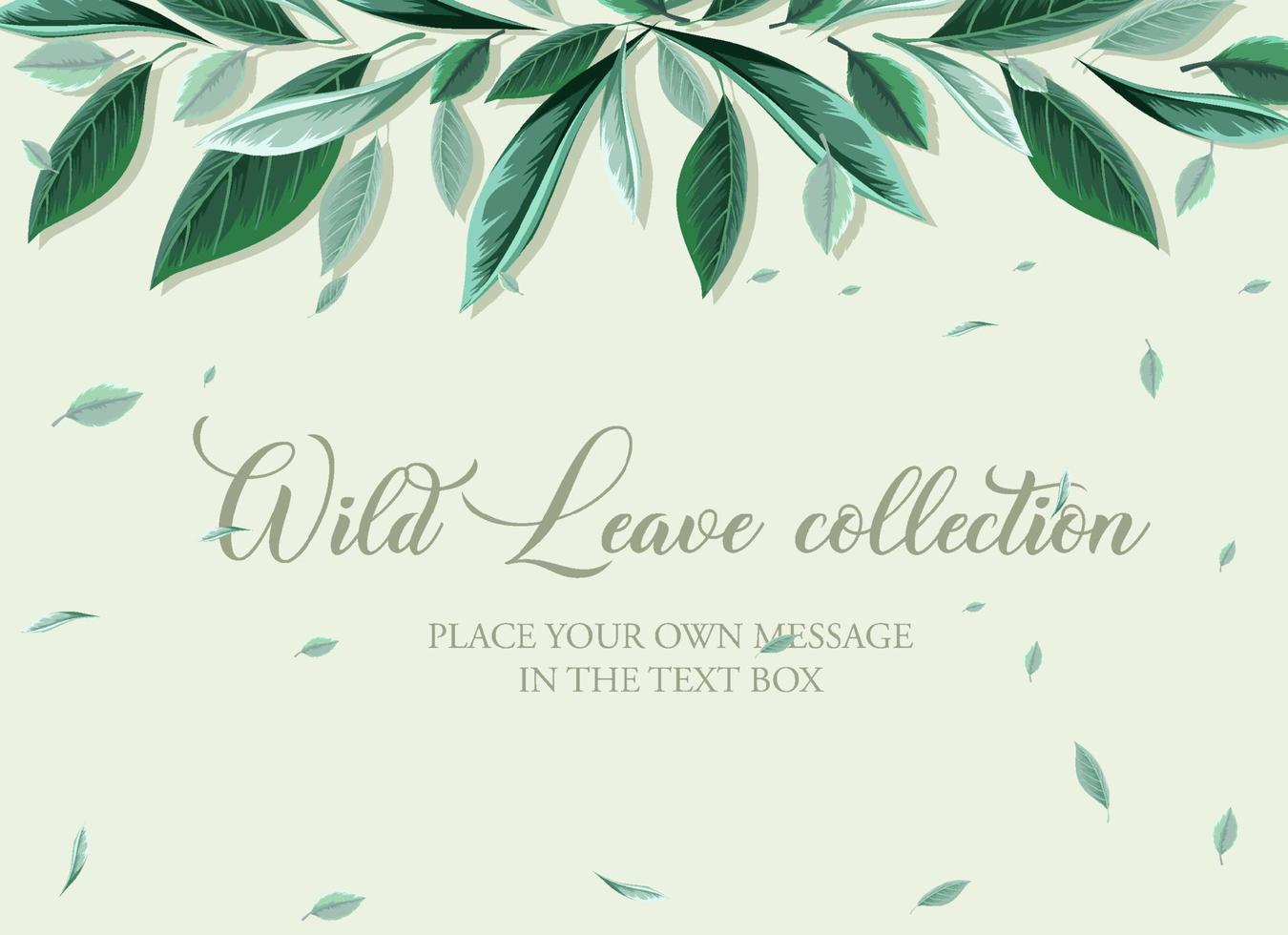 Card template with foliage vector