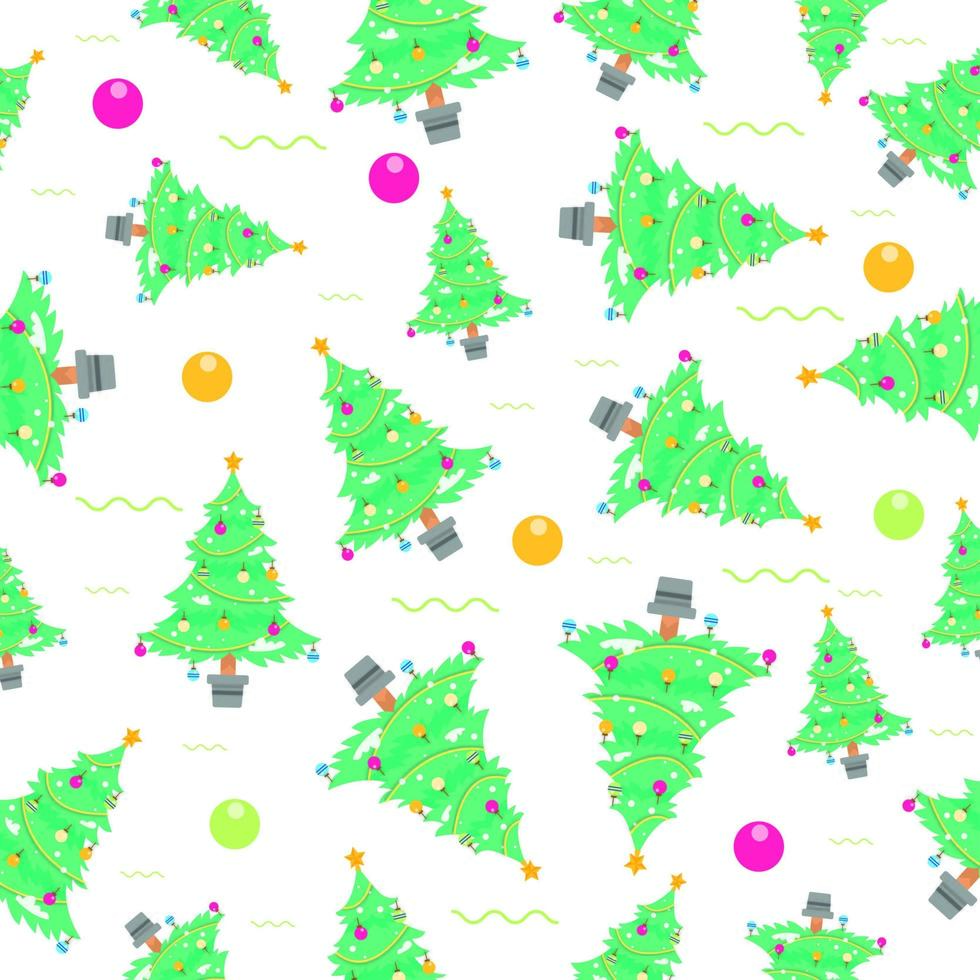 Flat Illustration, Christmas Pattern seamless, can be used for web, app, print, etc vector