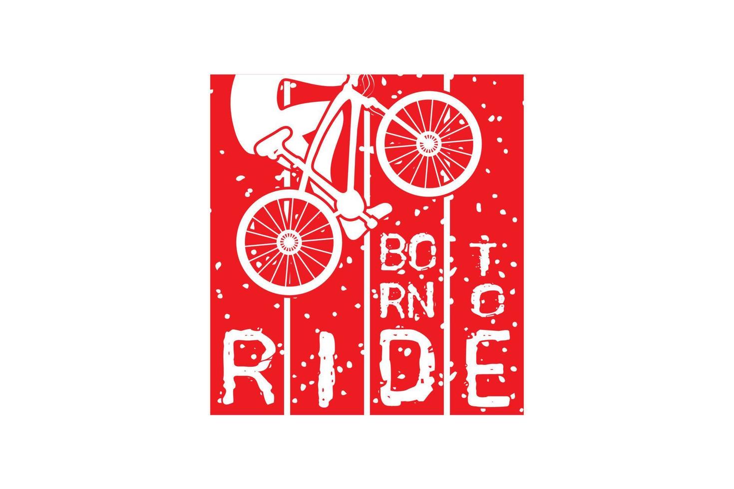 diseño de camiseta de paseo en bicicleta vector