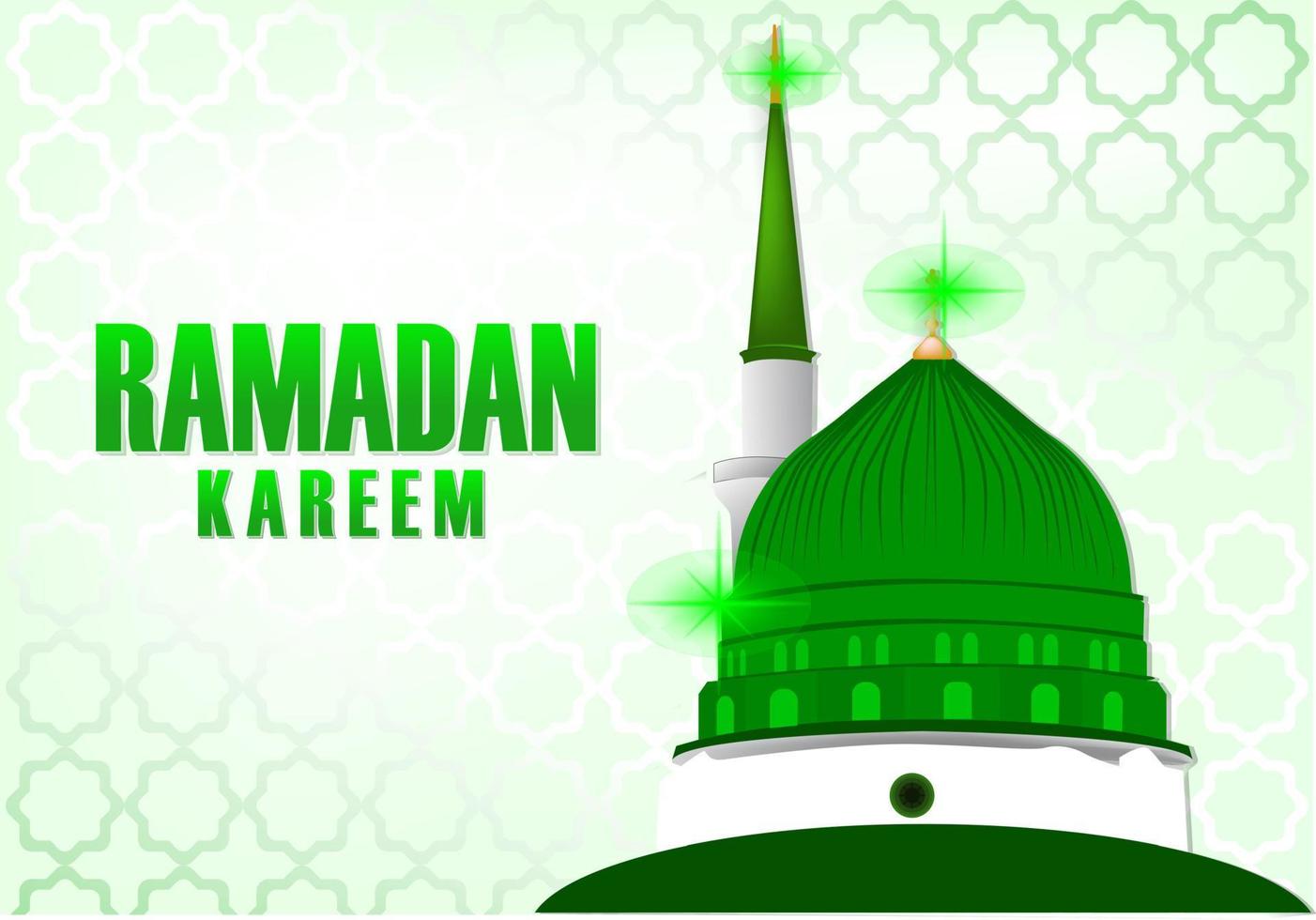 Vector of ramadan and prophet mosque for banner