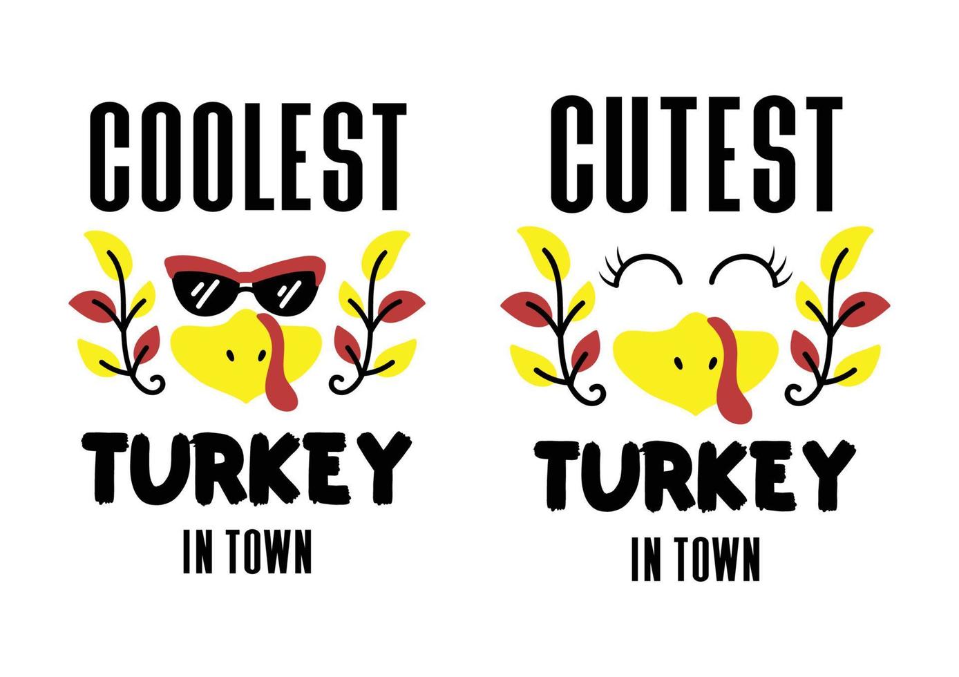 turkey face illustration Vector for banner