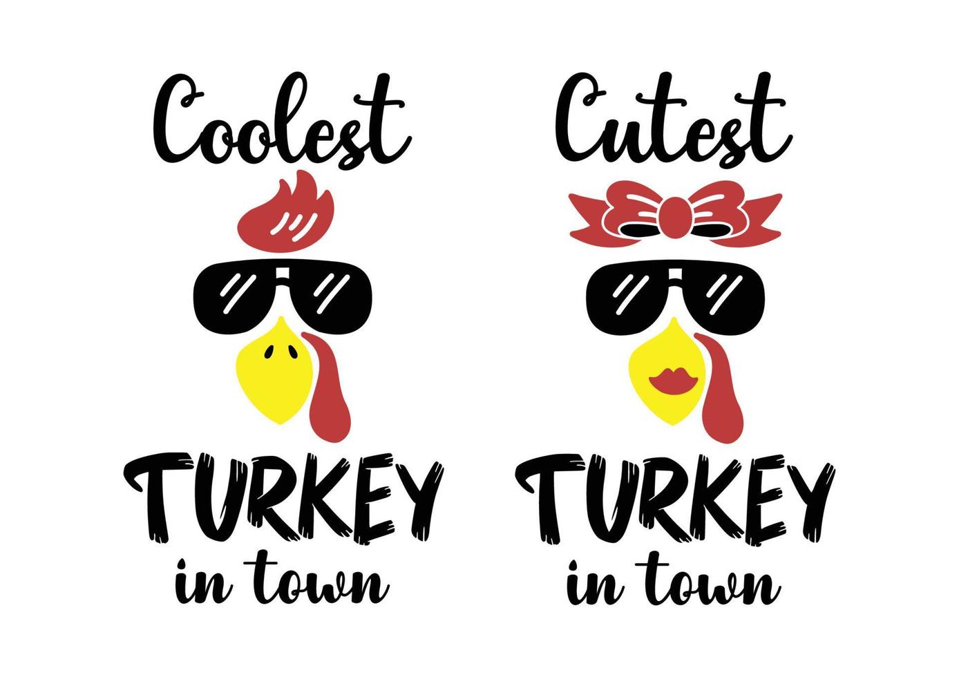 turkey face illustration Vector for banner