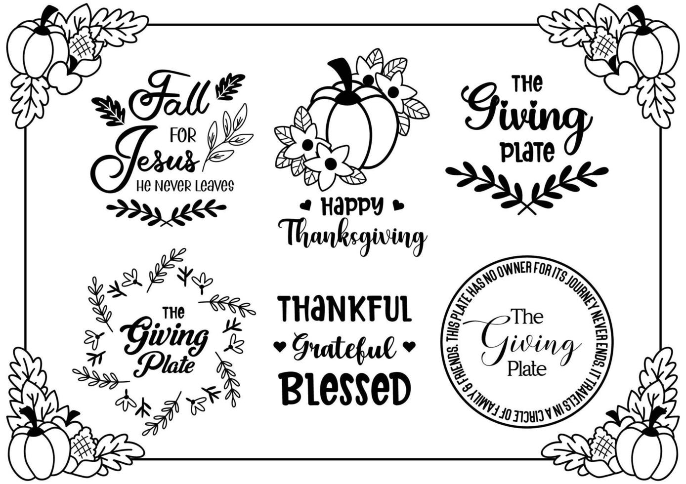 happy thanksgiving illustration Vector for banner