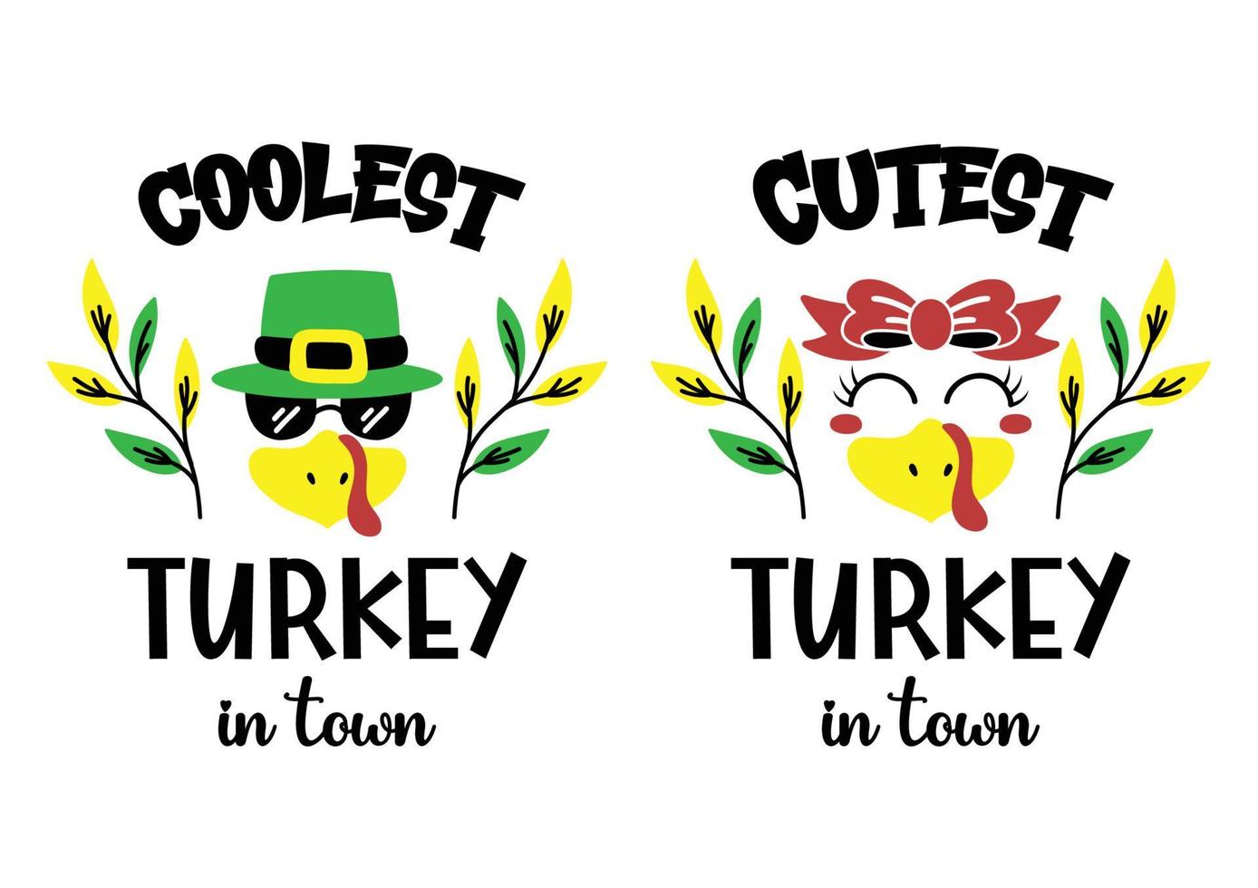 turkey face illustration Vector for banner