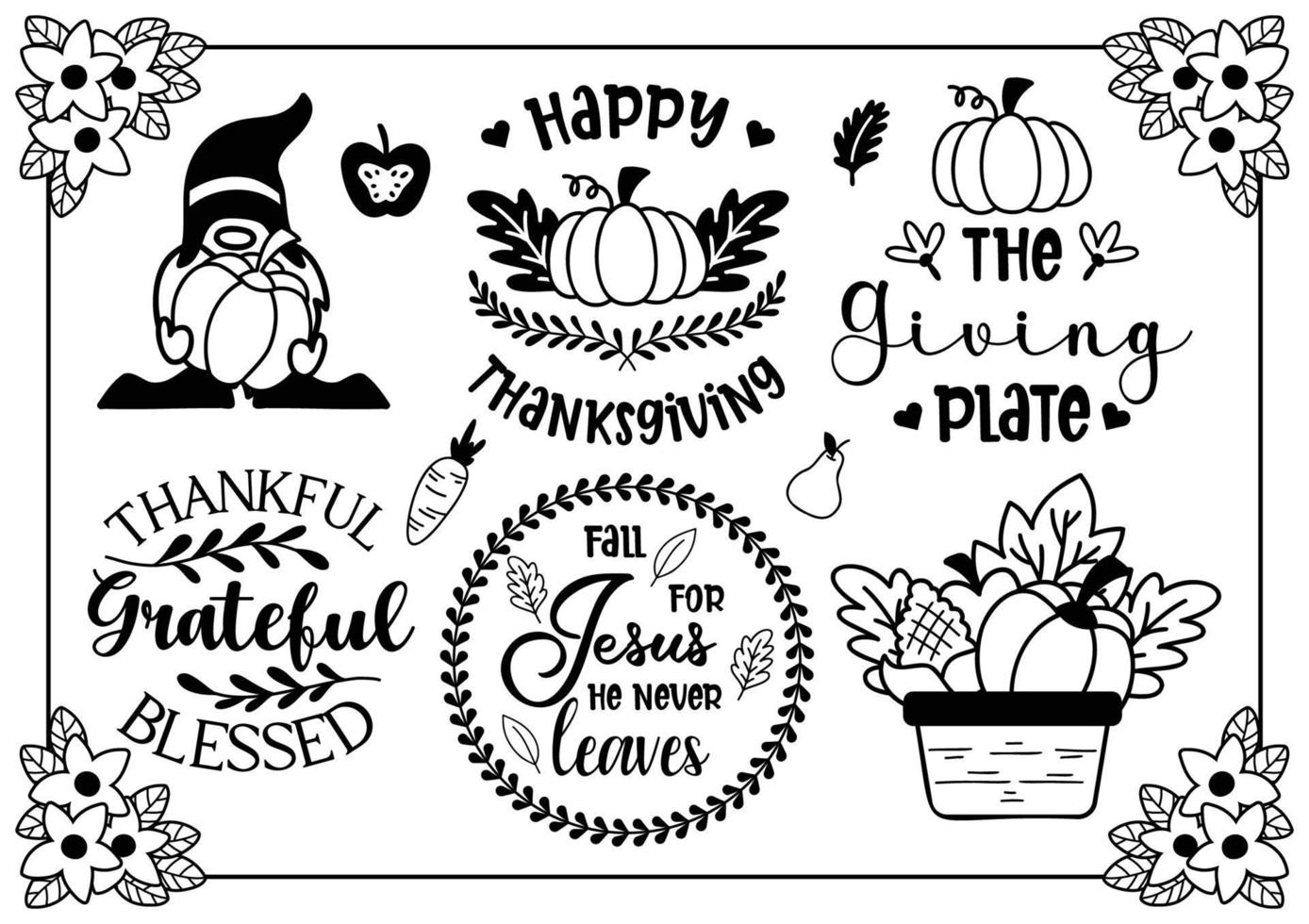 happy thanksgiving illustration Vector for banner