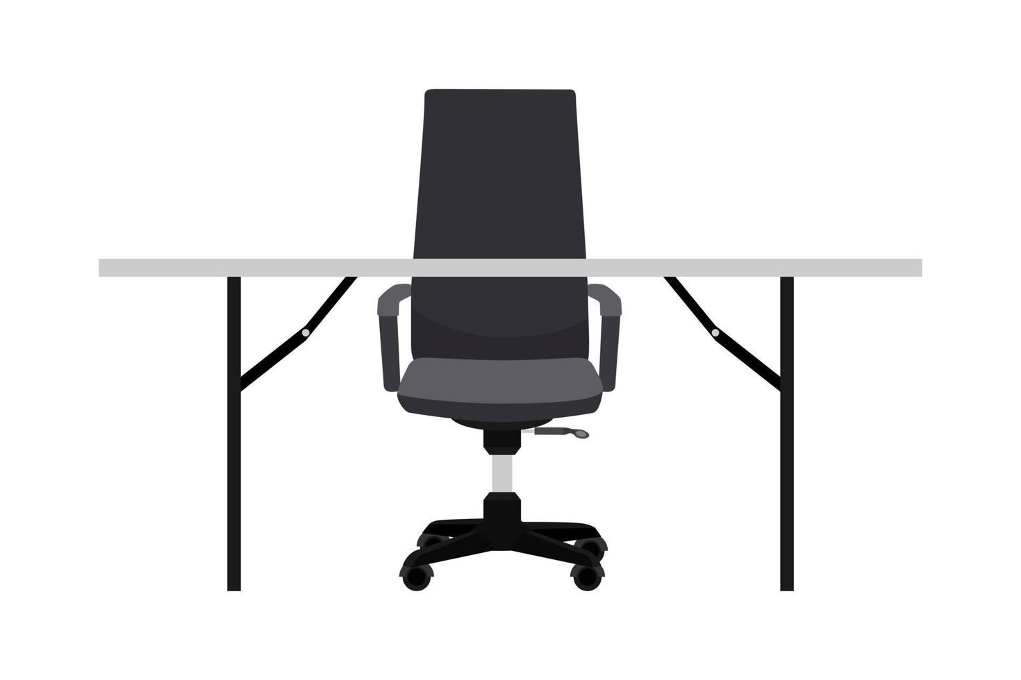 escritorio moderno para la oficina en casa freelance con mesa de silla aislada vector