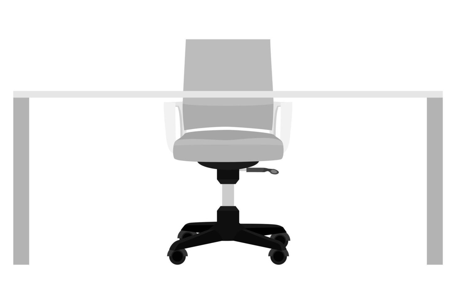 Modern desk for freelancer home office with chair table vector