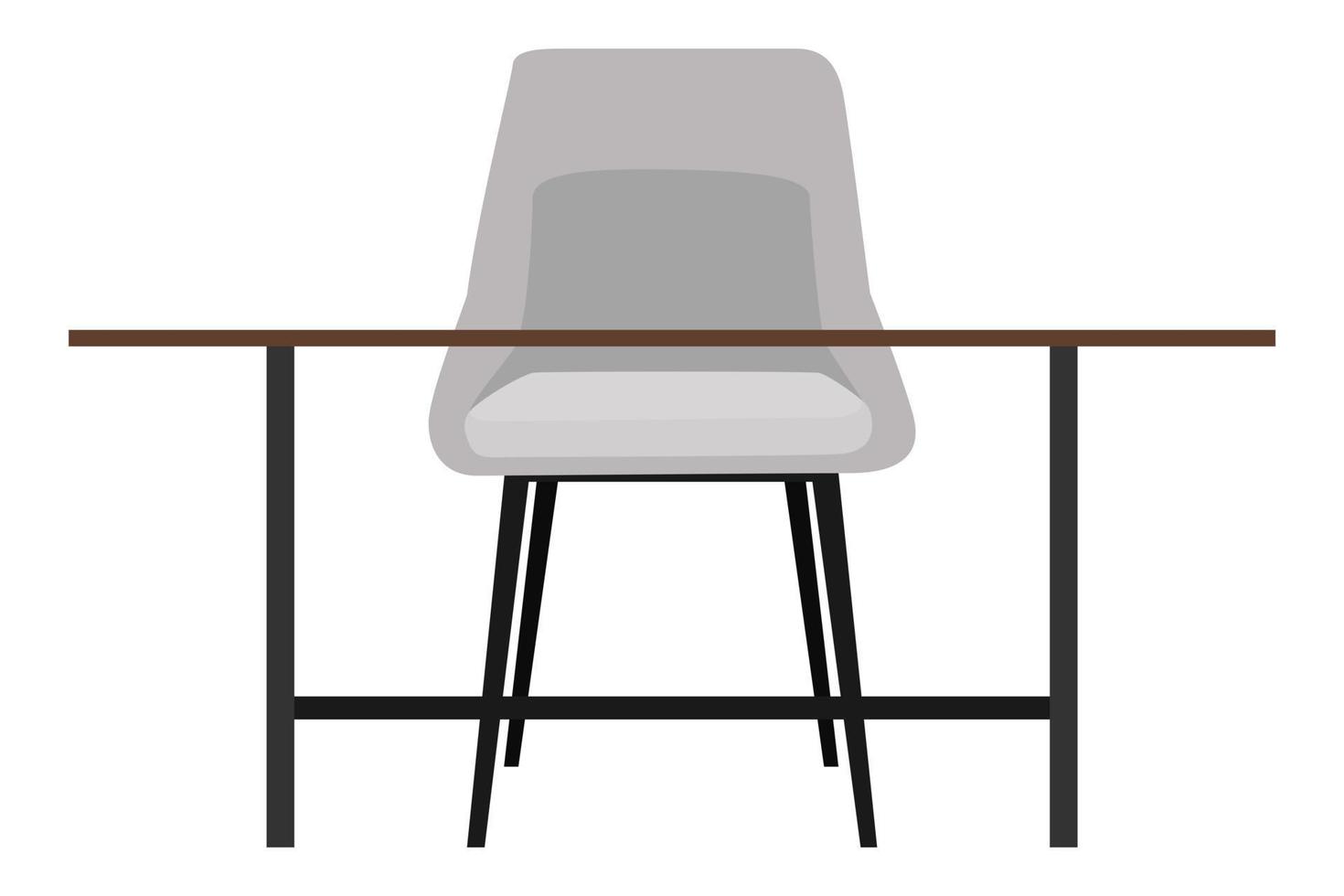 escritorio con silla moderna y mesa con un hermoso diseño vector