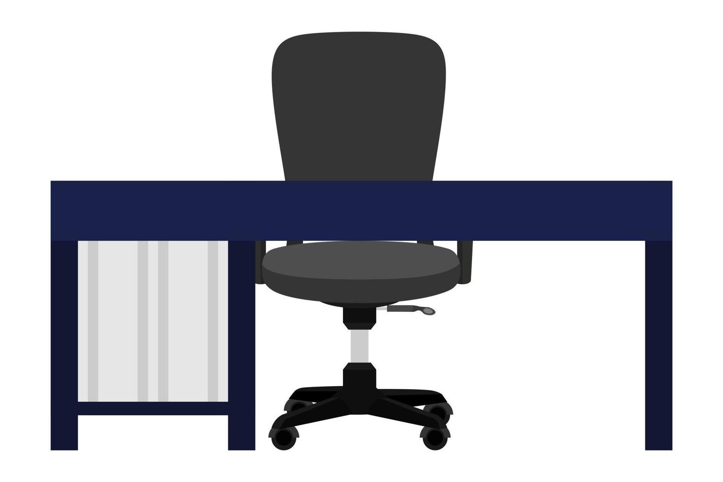 Modern Office home freelance desk with modern table chair vector