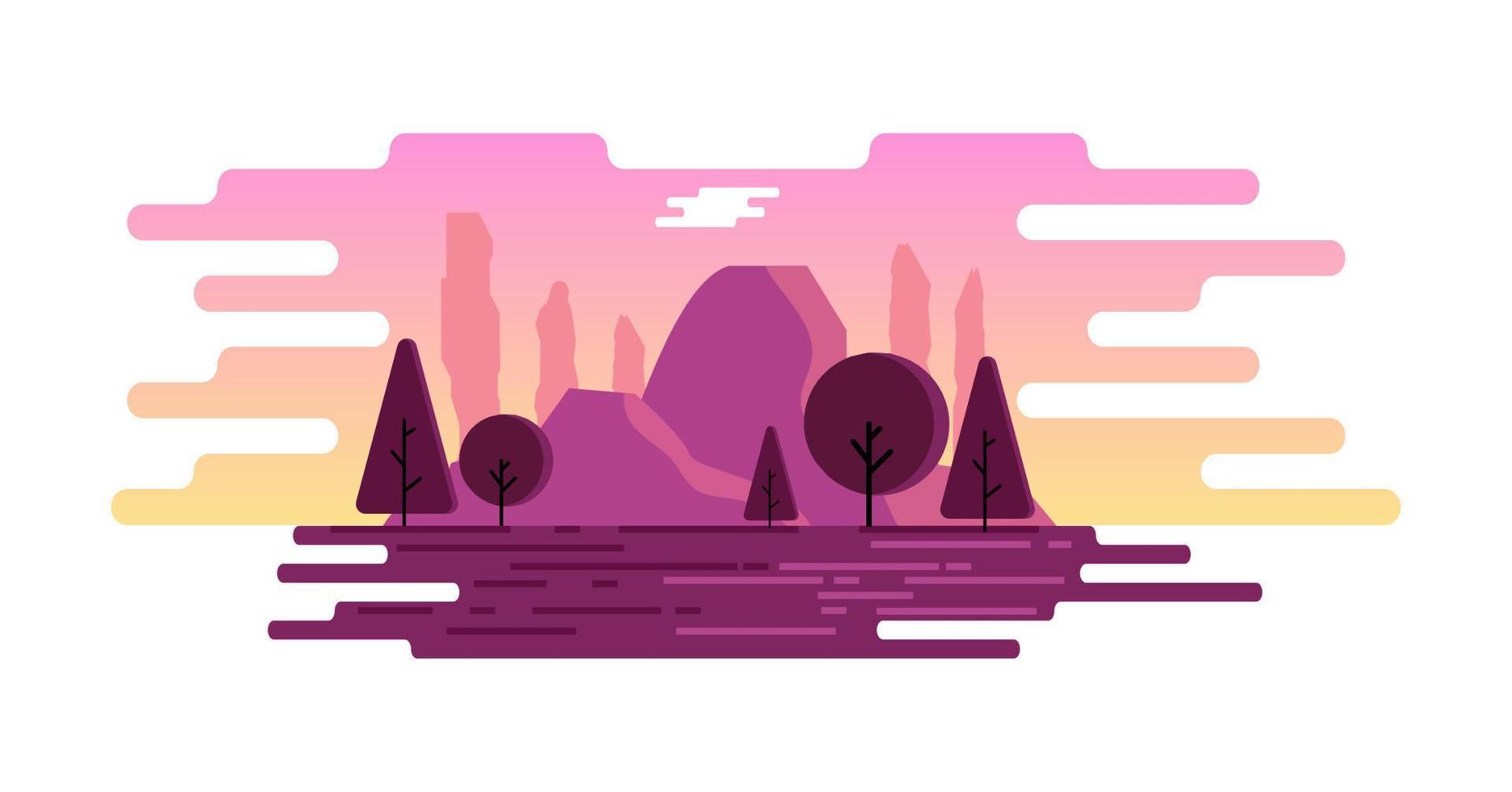 Mountain illustration landscape vector