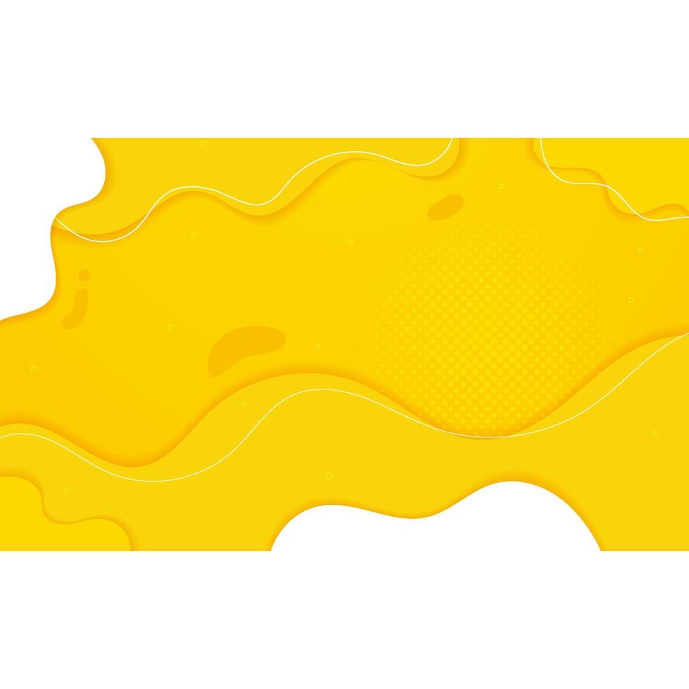 diseño líquido de fondo abstracto de color amarillo vector