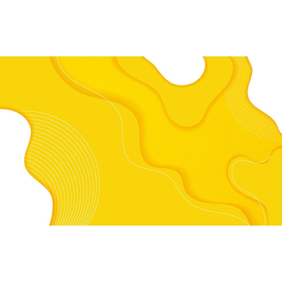 liquid abstract yellow background banner vector