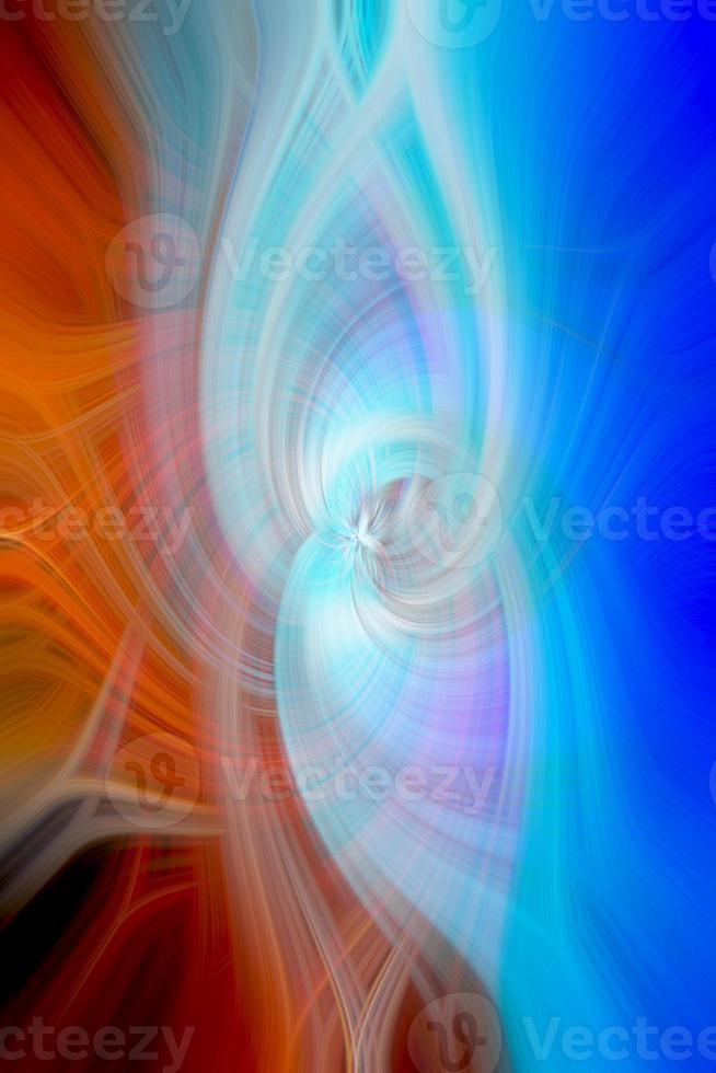 Futuristic illusional patterns of curvy lines of different colors as texture background photo