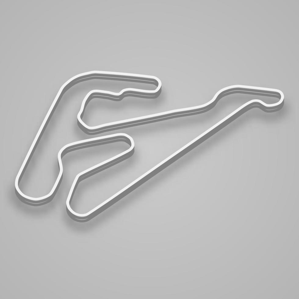 Buenos Aires Circuit for motorsport and autosport. vector