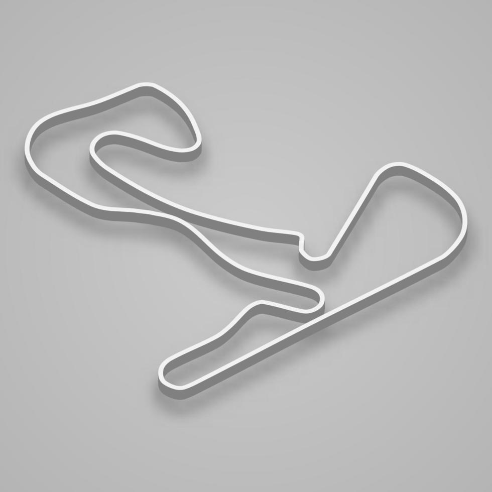 Zandvoort Circuit for motorsport and autosport. vector